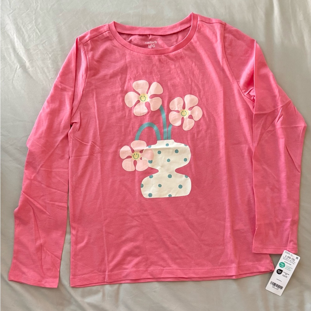 Carter's Pink Floral Long Sleeve Tee
